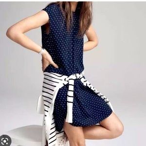 Madewell Tunic Navy and White Polka Dot- Size Small